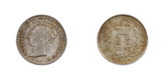 United Kingdom, Victoria, 1843 silver Three Halfpence, 12mm, 0.8g. Obv: Uncrowned bust of young Victoria, left / Rev: Crowned denomination within wreath. S.3915, EF. 