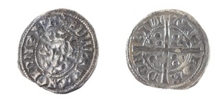 England, Edward I, 1272-1307, silver Penny, 20mm, 1.4g. Obv: Crowned facing bust / Rev: Long cross. S.1386 