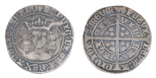 England, Henry VI, Calais mint, 1422-1461, silver Groat, 27mm, 3.7g. Obv: Crowned facing portrait, annulets at neck / Rev: Long cross with pellets in angles, annulets linking pellets in two opposing angles. S.1911