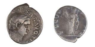 Roman Empire, Otho, 69 AD, silver Denarius, 18mm, Obv: Bare head of Otho, right / Rev: Securitas standing holding wreath and sceptre. S.2162, F. 