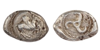 Lycia Dynasts, c. 480-440 BC, 22mm, silver Stater, Obv: Pegasus flying right / Rev: Triskele. F. 