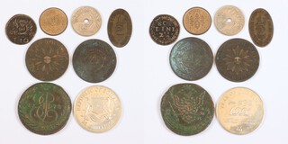 Coins and tokens from Australia, Crete, Uruguay. (8)