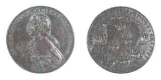 United Kingdom, 1740 bronze Medal for Admiral Vernon and the Battle of Portobello, 1739. 38mm. Obv: Half-length bust of Vernon / Rev: Ships entering Portobello harbour. 