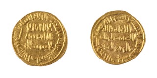 Umayyad Caliphate (Asia, North Africa, Spain), al-Walid I, Damascus (705-715) gold Dinar, 20mm, 4.28g, Obv: Arabic script / Rev: Arabic script. 