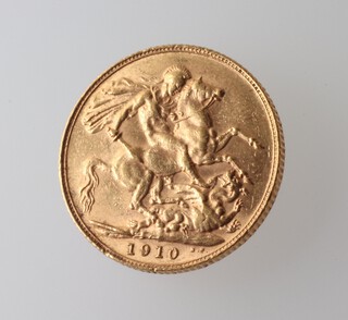 An Edward VII sovereign 1910 