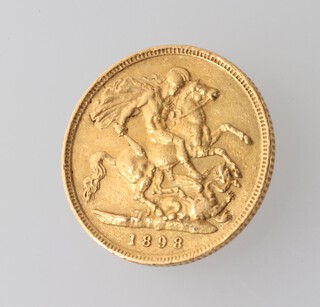 A Victorian half sovereign 1898