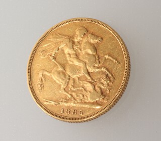 A Victorian sovereign 1885