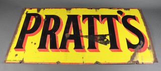 A "Pratt's Imperial Tobacco" yellow and black enamelled advertising sign 94cm x 182cm 