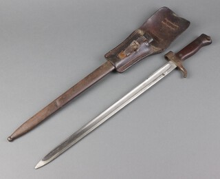 A French Mousqueton bayonet, model 189, complete with scabbard