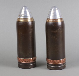 Two QF 13lb shrapnel shells marked 16905 