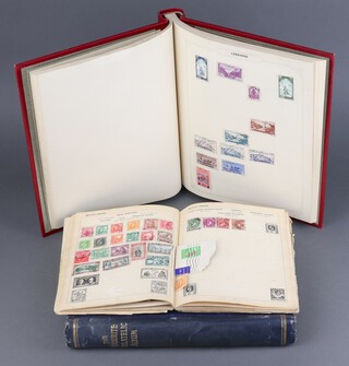 An Atlas album of mint and used stamps - GB Victoria to Elizabeth II, A Favourite album of world stamps - Russia, Portugal, Italy, Greece, GB, a Simplex red album - Netherlands etc