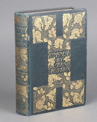 Austen (Jane), Emma with introduction by Joseph Jacobs and illustrated by Chris Hammond pub. George Allen 1898, green cloth and gilt floral foliate design, 8vo 
