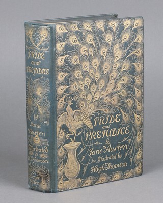 Austen (Jane). Pride and Prejudice, 1st Peacock edition pub. George Allen London 1894, illustrated by Hugh Thomson, bound in green cloth with gilt peacock design, 8vo 