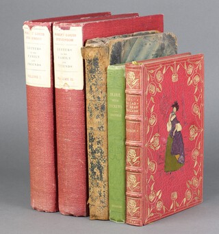 A collection of 19th Century volumes to include  In Jail with Charles Dickens by Alfred Trumble 1896, Our Mutual Friend Vol II by Charles Dickens 1865, The Adventures of Beau Brocade by Austen Dobson 1892 and The Letters of Robert Louis Stevenson by Sydney Colvin in 2 volumes 1899 