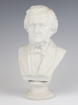 A Victorian Parian bust of Richard Wagner, impressed marks and numbered 330 24cm 