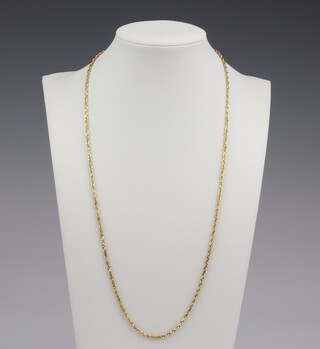 A 14ct yellow gold necklace, 56cm, 7.3 grams 