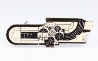 Eduardo Parlozzi R.A. (Scottish 1924-2005) A Royal Academy of Arts enamelled brooch EP84 65mm 