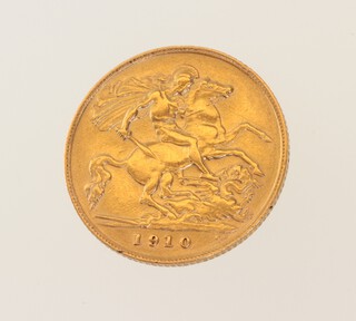 A half sovereign 1910