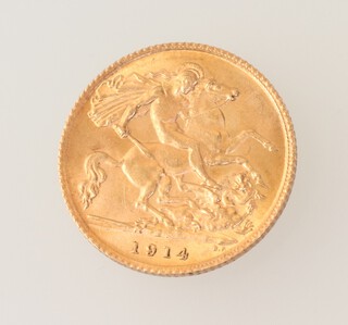 A half sovereign 1914