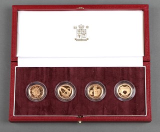 A 2003 United Kingdom Pattern Collection, 22ct 4 piece gold coin set, 78.3 grams cased