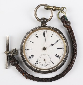 A Continental 935 silver cased key wind pocket watch with seconds at 6 o'clock, 52 mm case 