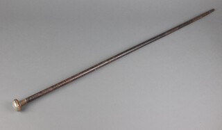 A Royal Warwickshire Regiment cane with embossed white metal handle