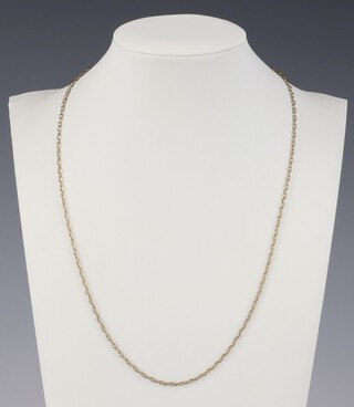 A 9ct yellow gold necklace 46cm, 1.8 grams 