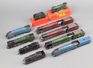 A Triang R350 locomotive boxed, a Triang R36 tender boxed, 2 Hornby Dublo locomotives and tenders - The Duchess of Atholl and The Duchess of Montrose, a Hornby locomotive train Sir Nigel Gresley, a Hornby Dublo EDL7 tank engine, 1 other and a Hornby locomotive Morning Star (no tender), 