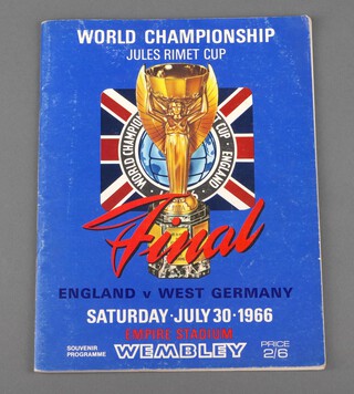 A Jules Rimet World Championship, England V West Germany World Cup final programme, Saturday July 30th, 1966 