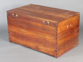 A 19th Century camphor trunk with hinged lid, 63cm h x 114cm w x 68cm d 