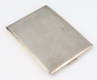 An Art Deco silver engine turned cigarette case Sheffield 1933, gross weight 164 grams 