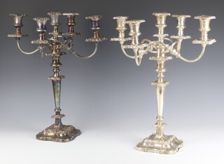 A pair of silver plated 7 light candelabra 48cm 