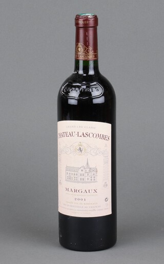 A bottle of Chateau Lascombes Margaux 2001 red wine 