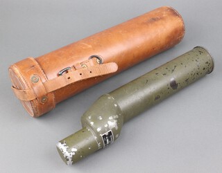 A Second World War Sniper's observer telescope marked Telescope OBS M4 no.3013R.Z.C 1.1.1 1942 with  leather carrying case 