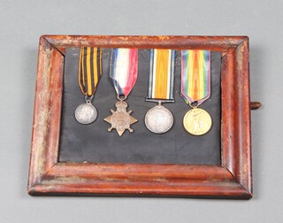 A group of 4 medals to 3341 Leading Stoker, later Stoker Petty Officer T Lewis Royal Navy, comprising a 1914-15 Star, British War medal, Victory medal and Imperial Russian Order of St George 