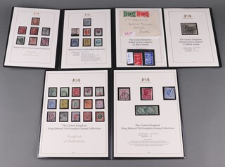 A Harrington and Byrne folder of Victorian and later GB stamps including Victorian used, Edward VII complete used stamp collection and a United Kingdom Postal Union Congress one pound black stamp (franked),