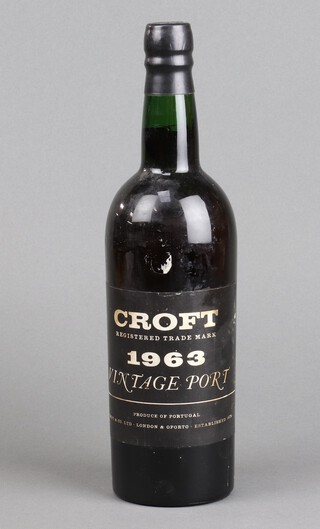 A bottle of Croft 1963 Vintage Port 