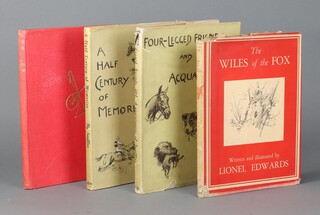 Farrell M J and Snaffles Red Letter Days, one volume "Snaffles A Half Century of Memories" ditto "Snaffles Four-Legged Friends and Acquaintances", together with Edwards Lionel "The Wiles of The Fox" 