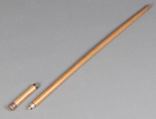 A 19th Century bamboo tippling stick complete with glass 