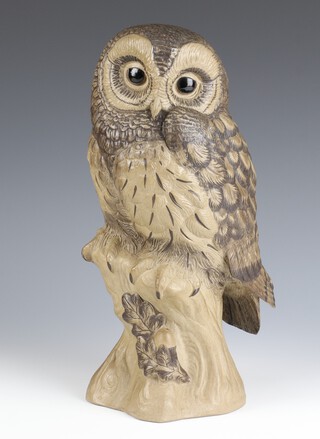 A vintage Poole Pottery figure of an owl 42cm 