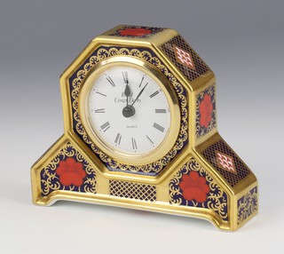 A Royal Crown Derby Old Imari quartz timepiece 1128LV11 10cm 