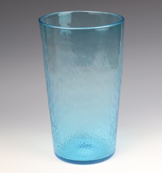 A Whitefriars pale blue tapered vase 30cm 