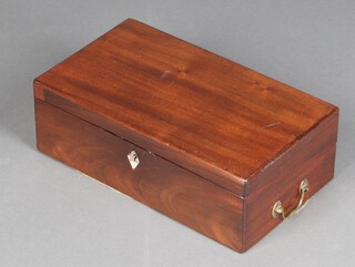 A Victorian mahogany writing slope, the base fitted a secret drawer 13cm h x 40cm w x 23cm d 