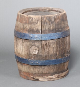 A coopered barrel 51cm x 38cm