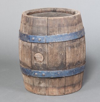 A coopered barrel 51cm x 38cm