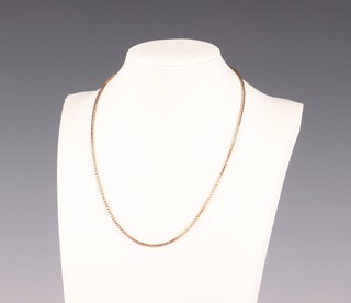 A 9ct yellow gold necklace 40cm, 7.7 grams 