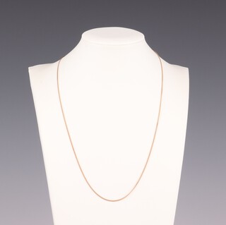 A 9ct yellow gold necklace, 46cm, 2.1 grams 