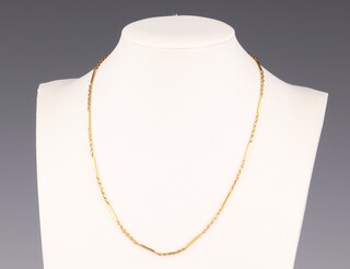 A 22ct yellow gold necklace, 38cm, 6.7 grams 