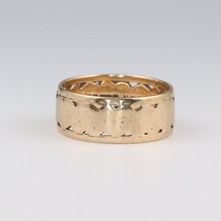 A 9ct yellow gold wedding band size L 3.5 grams 