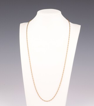 A 9ct yellow gold necklace, 61cm, 7 grams